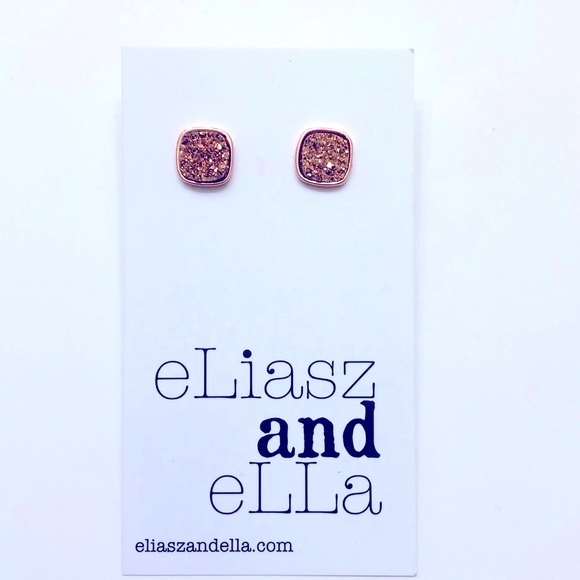 New eLiasz and eLLa Rose Gold Hustle City Studs - Picture 1 of 6